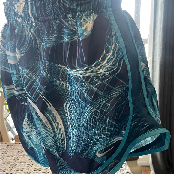 Nike Women's Teal and Black Athletic Shorts - Picture 3 of 6